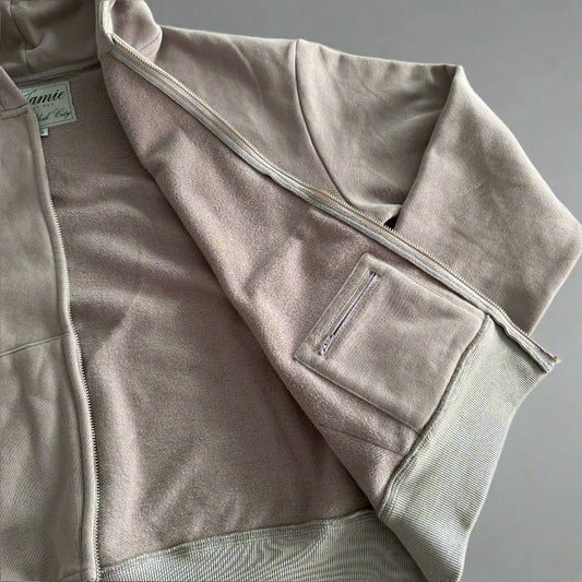Jamie Cropped Zip Up Hoodie